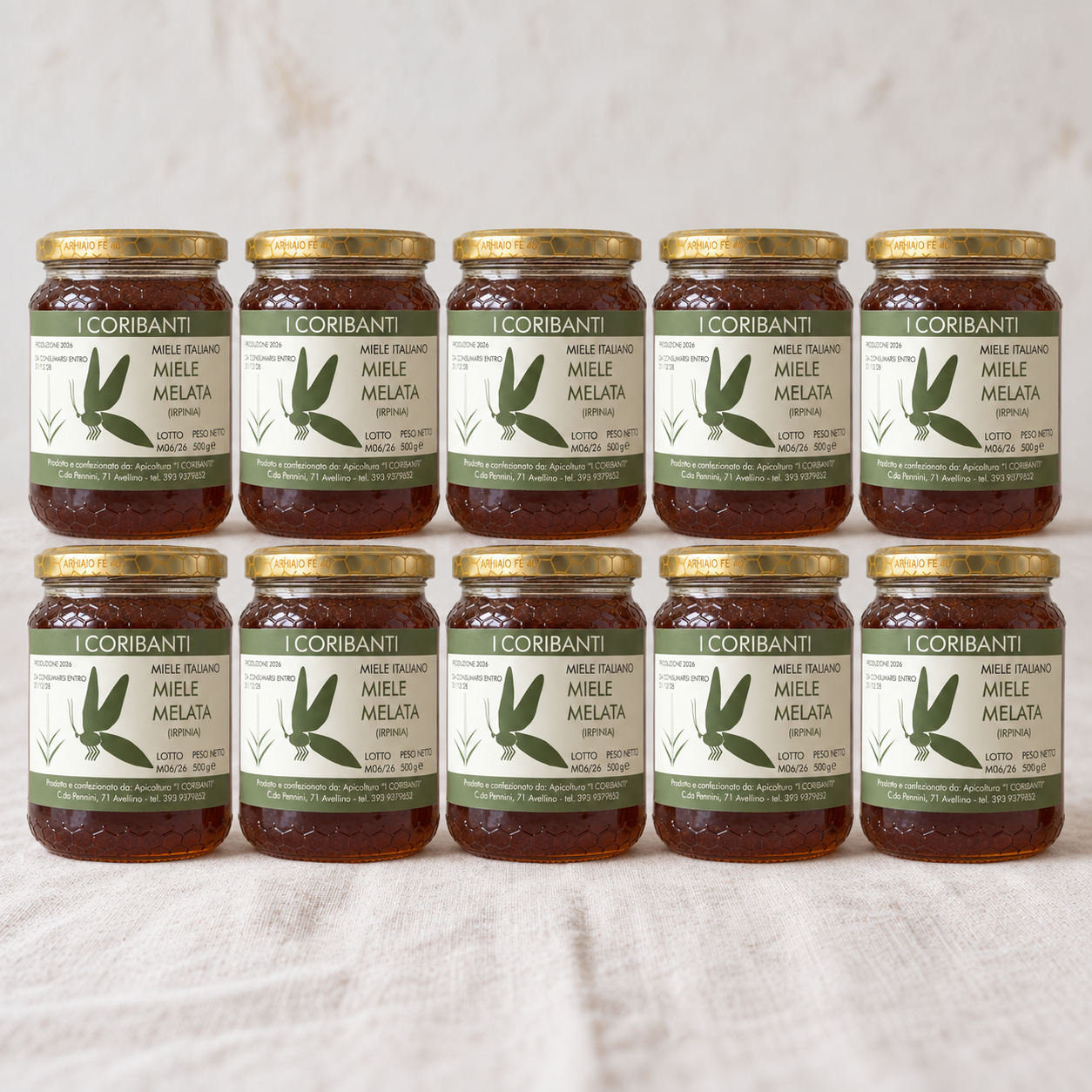 Miele di Melata · Confezione da 10 vasetti · 5 kg